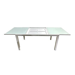 Avis Mes Table de jardin extensible aluminium 160-240cm coloris blanc