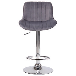 Non Tabouret de bar Lentini velours chrome