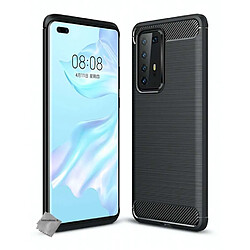 Htdmobiles Coque silicone gel carbone pour Huawei P40 Pro + film ecran - NOIR