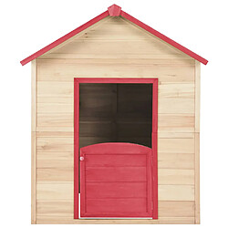 Acheter vidaXL Maison de jeu pour enfants Bois de sapin Rouge