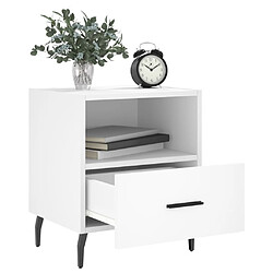 Avis Maison Chic Lot de 2 Tables de chevet - Tables de Nuit blanc 40x35x47,5 cm bois d’ingénierie