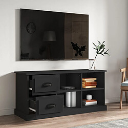 Avis Maison Chic Meuble TV scandinave - Banc TV pour salon noir 102x35,5x47,5 cm bois d'ingénierie -MN97674