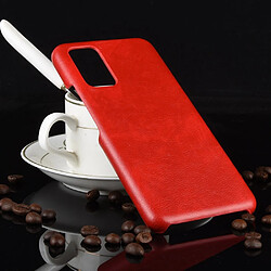 Wewoo Coque Pour Huawei Honor V30 Shockproof Litchi Texture PC + PU Case Rouge pas cher