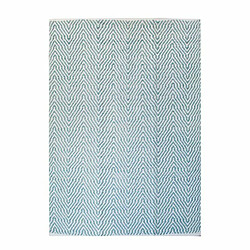 Paris Prix Tapis Rayé Fait Main Aperitif Turquoise 120 x 170 cm