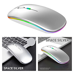 Avis Ordinateur Portable de Bureau Optique Rechargeable de Souris Sans Fil LED Silencieuse Argent