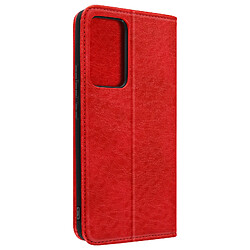 Avizar Housse Xiaomi 12 Pro Clapet Portefeuille Fonction Support Vidéo Rouge