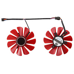 Wewoo Ventilateur de refroidissement DC 12V 0.4A 4 Broches Femelle Rouge Feuille Ordinateur Bureau Radiateur CPU, Refroidissement, Diamètre: 8.5mm, Paires