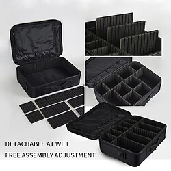 Acheter Travelmall Maquillage Train Case 3 Layer Cosmetic Organizer Beauty Artist Storage - Noir