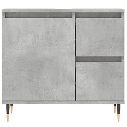 Maison Chic Armoire de salle de bain,Meuble de rangement,Meuble haut gris béton 65x33x60 cm -GKD533608 pas cher