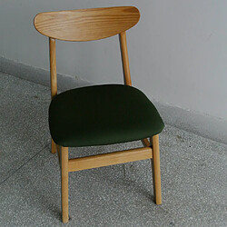 Housse de siège de chaise de salle à manger extensible avec boucle de verrouillage, vert armée