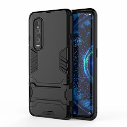 Coque en TPU Hybride 2 en 1 avec béquille noir pour votre Oppo Find X2 Pro