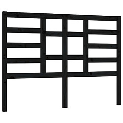 vidaXL Tête de lit Noir 126x4x104 cm Bois massif de pin