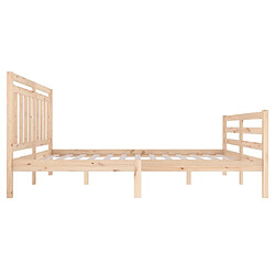 Acheter vidaXL Cadre de lit sans matelas bois massif 120x200 cm