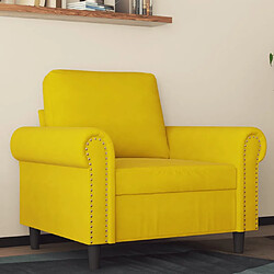 vidaXL Fauteuil Jaune 60 cm Velours