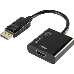 Adaptateur DisplayPort, HDMI renkforce [1x port Display mâle => 1x HDMI femelle] 0.10 m noir contacts dorés