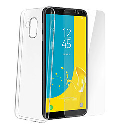 Colorfone Coque Arrière + Film Verre Trempé Transparent Samsung Galaxy J6