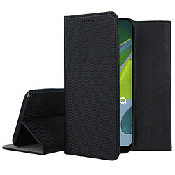 Htdmobiles Housse pour Motorola Moto E13 - etui coque pochette portefeuille + film ecran - NOIR MAGNET