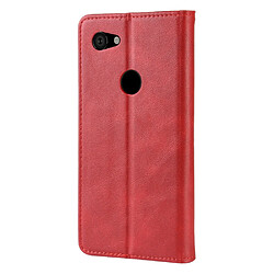 Avis Wewoo Housse Coque Étui en cuir à rabat horizontal avec texture rétro pour Crazy Horse Google Pixel 3 Liteavec support et emplacements cartes et cadre photo Rouge