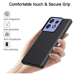 Acheter Htdmobiles Coque pour Motorola Edge 50 Pro 5G - housse etui silicone gel fine + verre trempe - NOIR