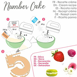 Scrapcooking Coffret Number cake pas cher