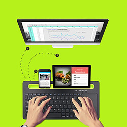 Acheter Universal Clavier Bluetooth Tableau tactile Contrôle des gestes Clavier à 78 touches avec berceau intégré Téléphone/iPad/Tablette | Clavier