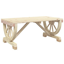 vidaXL Table basse de jardin 90x50x40 cm bois de sapin massif