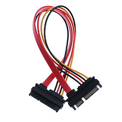 1 Pc 30CM Mâle à Femelle SATA Data Power Cable Extension M / F 22P 7 + 15 Broches pas cher