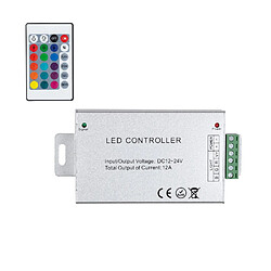 Ledkia Contrôleur Variateur Ruban LED 12/24V DC RGB avec Télécommande IR High Power