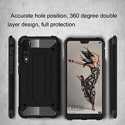 Wewoo Coque renforcée noir pour Huawei P20 Pro Full-Rugged TPU + PC Combinaison Couverture Arrière