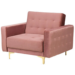 Acheter Beliani Fauteuil ABERDEEN Velours Rose