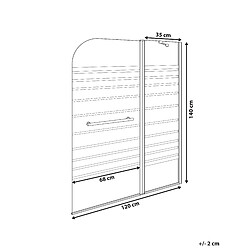 Avis Beliani Paroi de bain douche TUAPI 140 x 120 cm Noir