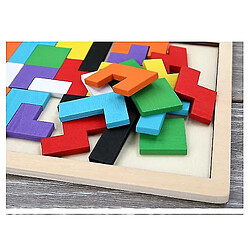 Acheter Universal Bloc en bois puzzle cerveau teaser jouets jouets russes dangram jeux de puzzle colorés