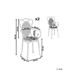 Avis Beliani Chaise de jardin CILENTO Métal Gris