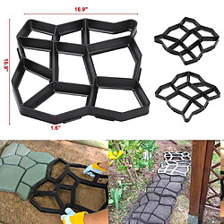 Acheter Jardin Pelouse Allée Pavage Moule DIY Patio Étape Pierre Maker Moule Réutilisable