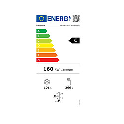 Réfrigérateur-congélateur combiné 60cm 366l nofrost - LNT6MC36U1 - ELECTROLUX