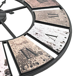 Decoshop26 Horloge murale vintage avec mouvement à quartz 60 cm XXL DEC022278 pas cher