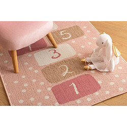 Atmosphera, Createur D'Interieur Tapis enfant rectangulaire Marelle - 80 x 150 cm - Rose