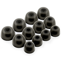 OKULI 12 x Écouteurs en Silicone Embouts d'oreilles pour Jabra Elite 3, 5, 7, 65t, 75t Casque Écouteurs en Noir