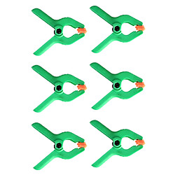 Acheter 6pcs 2 Pouces En Plastique En Nylon Ressort Pince Photographie Fond Un Clips Vert