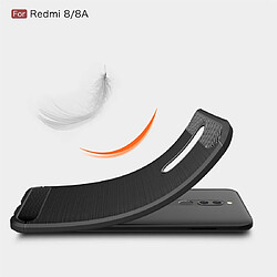 Acheter Wewoo Coque Souple Pour Xiaomi Redmi 8 en TPU fibre de carbone brossée Texture Noir