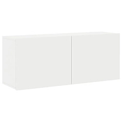 vidaXL Meuble TV mural blanc 100x30x41 cm