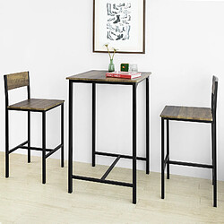 SoBuy OGT27-N Set de 1 Table de Bar + 2 Chaises de Bar