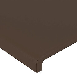 Acheter vidaXL Tête de lit avec oreilles Marron 103x23x78/88 cm Similicuir