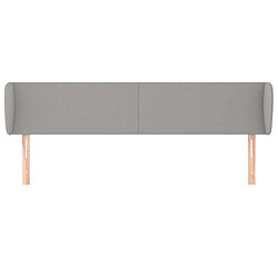 Avis Maison Chic Tête de lit scandinave avec oreilles,meuble de chambre Gris clair 163x23x78/88 cm Tissu -MN82861