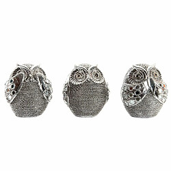 Figurine Décorative DKD Home Decor Hibou Résine (12 x 11 x 14 cm) (3 pcs)