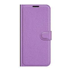 Etui en PU texture litchi, fermeture aimantée violet pour votre Xiaomi Civi 5G