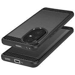 Avizar Coque pour Honor 200 Pro Souple Effet Carbone et Brossé Noir