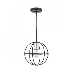 Luminaire Center Suspension Javari Chrome poli,Noir mat 1 ampoule 21cm