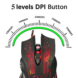 Acheter Universal 2,4 g de jeu filaire DPI DPI Couleur modifiant les souris de jeu optique rétro-éclairées