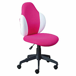 Paris Prix Chaise de Bureau Jessi 100cm Rose & Blanc